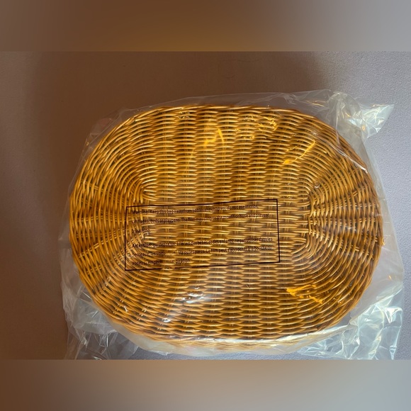 Lilly Pulitzer Wicker & Canvas Tote - Picture 5 of 7